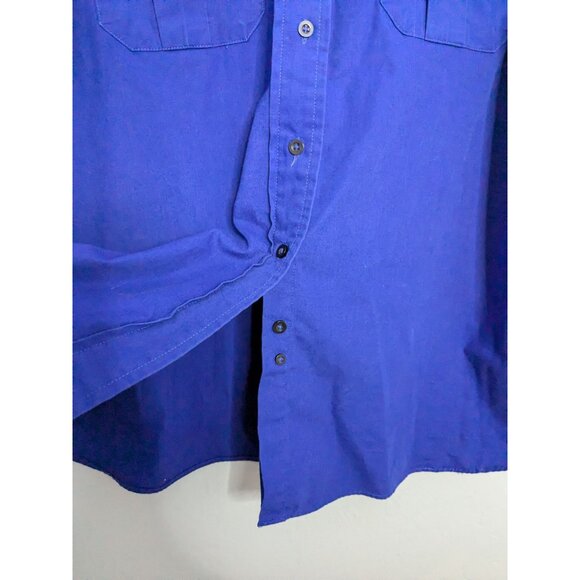 Affinity Apparel Blue Short-Sleeve Shirt Sz 22 Mens Polyester Cotton Greyhound - Picture 11 of 15